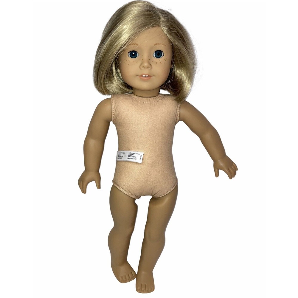 American Girl Kit Retired 18" Doll Toy nude Bob Hair Blonde Freckles Blue eye